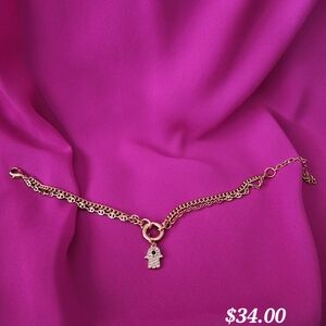 Gold Hamsa Hand Bracelet